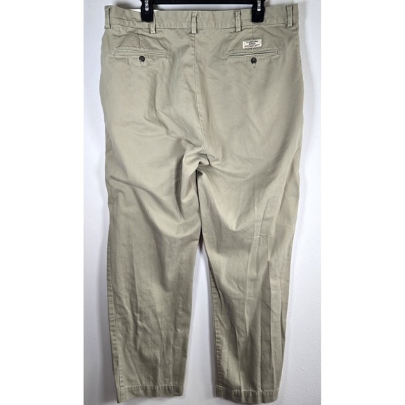 Polo Ralph Lauren Classic Chino‎ Khaki Mens Pants 38x32 Flat Front Cotton - Picture 2 of 10